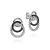 Outlet Gabriel & Co. 925 Sterling Silver Black Spinel Bujukan Link Stud Earrings