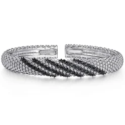 Best Gabriel & Co. 925 Sterling Silver Black Spinel Bangle