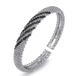 Best Gabriel & Co. 925 Sterling Silver Black Spinel Bangle