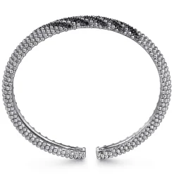 Best Gabriel & Co. 925 Sterling Silver Black Spinel Bangle