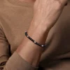 Outlet Gabriel & Co. 925 Sterling Silver Black Titanium Beaded Bracelet 6mm