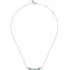 Gabriel & Co. 925 Sterling Silver Blue Topaz Bar Necklace-Bujukan