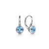 Gabriel & Co. 925 Sterling Silver Blue Topaz Leverback Earrings