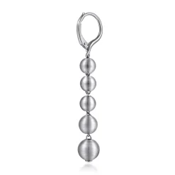Sale Gabriel & Co. 925 Sterling Silver Brush Beads Drop Earrings