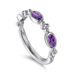 Sale Gabriel & Co. 925 Sterling Silver Bujukan Amethyst Fashion Ladies Ring