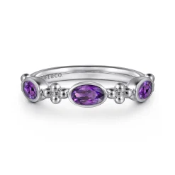 Sale Gabriel & Co. 925 Sterling Silver Bujukan Amethyst Fashion Ladies Ring