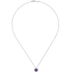 New Gabriel & Co. 925 Sterling Silver Bujukan Amethyst Pendant Necklace