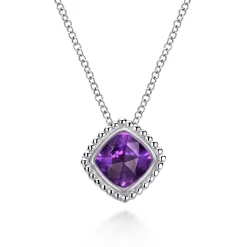 New Gabriel & Co. 925 Sterling Silver Bujukan Amethyst Pendant Necklace