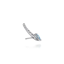 Sale Gabriel & Co. 925 Sterling Silver Bujukan and Aquamarine Ear Climber Earrings