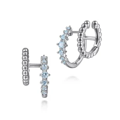 Best Gabriel & Co. 925 Sterling Silver Bujukan and Aquamarine Stuggies Earrings