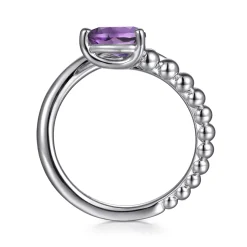Outlet Gabriel & Co. 925 Sterling Silver Bujukan and Amethyst Bypass Ring