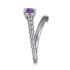 Outlet Gabriel & Co. 925 Sterling Silver Bujukan and Amethyst Bypass Ring