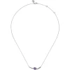 Sale Gabriel & Co. 925 Sterling Silver Bujukan and Amethyst Bypass Bar Necklace