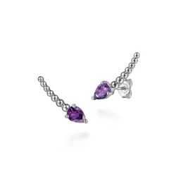 Outlet Gabriel & Co. 925 Sterling Silver Bujukan and Amethyst Ear Climber Earrings