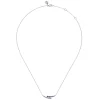 Online Gabriel & Co. 925 Sterling Silver Bujukan and Amethyst Bypass Bar Necklace