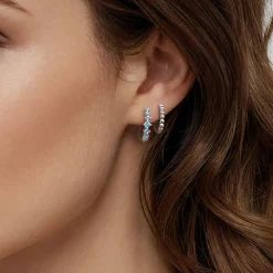 Online Gabriel & Co. 925 Sterling Silver Bujukan and Blue Topaz Stuggies Earrings