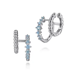 Online Gabriel & Co. 925 Sterling Silver Bujukan and Blue Topaz Stuggies Earrings