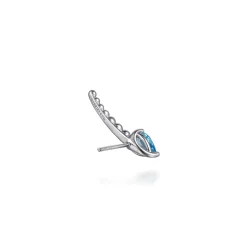 Online Gabriel & Co. 925 Sterling Silver Bujukan and Blue Topaz Ear Climber Earrings