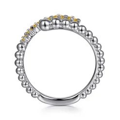 Outlet Gabriel & Co. 925 Sterling Silver Bujukan and Citrine Bypass Ring