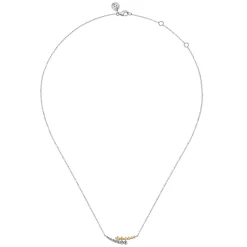 Outlet Gabriel & Co. 925 Sterling Silver Bujukan and Citrine Bypass Bar Necklace
