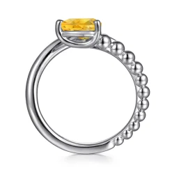 Clearance Gabriel & Co. 925 Sterling Silver Bujukan and Citrine Bypass Ring