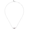 New Gabriel & Co. 925 Sterling Silver Bujukan and Garnet Bypass Bar Necklace