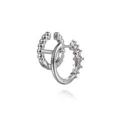 Outlet Gabriel & Co. 925 Sterling Silver Bujukan and Pink Tourmaline Stuggies Earrings