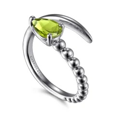 Outlet Gabriel & Co. 925 Sterling Silver Bujukan and Peridot Bypass Ring