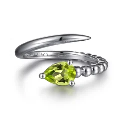 Outlet Gabriel & Co. 925 Sterling Silver Bujukan and Peridot Bypass Ring