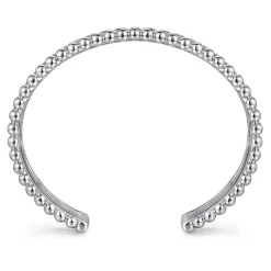 Online Gabriel & Co. 925 Sterling Silver Bujukan and Pyramid Triple Row Bangle