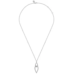 Clearance Gabriel & Co. 925 Sterling Silver Bujukan and White Sapphire Interlocking Pendant Necklace