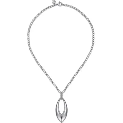 Hot Gabriel & Co. 925 Sterling Silver Bujukan and White Sapphire Marquise Pendant Necklace