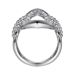 Online Gabriel & Co. 925 Sterling Silver Bujukan and White Sapphire Marquise Ladies Ring