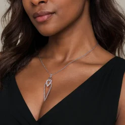 New Gabriel & Co. 925 Sterling Silver Bujukan Beads and White Sapphire Pendant Drop Necklace