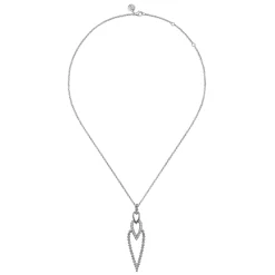 New Gabriel & Co. 925 Sterling Silver Bujukan Beads and White Sapphire Pendant Drop Necklace