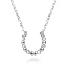 New Gabriel & Co. 925 Sterling Silver Bujukan Bead Horseshoe Necklace