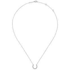 New Gabriel & Co. 925 Sterling Silver Bujukan Bead Horseshoe Necklace