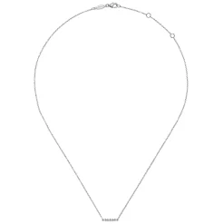 Discount Gabriel & Co. 925 Sterling Silver Bujukan Beaded Bar Necklace