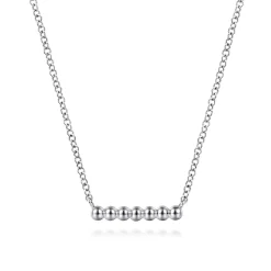 Discount Gabriel & Co. 925 Sterling Silver Bujukan Beaded Bar Necklace