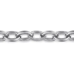 Gabriel & Co. 925 Sterling Silver Bujukan Beaded Link Chain Bracelet