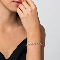Hot Gabriel & Co. 925 Sterling Silver Bujukan Beaded Link Chain Bracelet