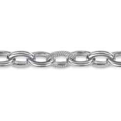 New Gabriel & Co. 925 Sterling Silver Bujukan Beaded Link Chain Bracelet