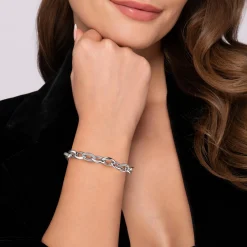 New Gabriel & Co. 925 Sterling Silver Bujukan Beaded Link Chain Bracelet