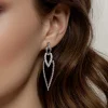 Sale Gabriel & Co. 925 Sterling Silver Bujukan Beads and White Sapphire Stud Drop Earrings