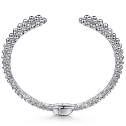 Gabriel & Co. 925 Sterling Silver Bujukan Beaded Split Bangle