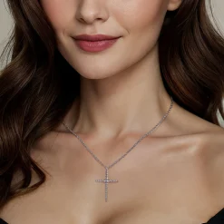 Sale Gabriel & Co. 925 Sterling Silver Bujukan Beads Cross Pendant Necklace