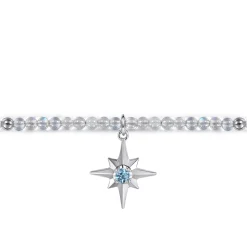 Hot Gabriel & Co. 925 Sterling Silver Bujukan Blue Topaz Starburst and Moon Stone Bracelet