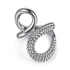 New Gabriel & Co. 925 Sterling Silver Bujukan Bypass Ring