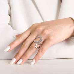New Gabriel & Co. 925 Sterling Silver Bujukan Bypass Ring