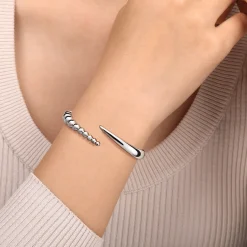 Online Gabriel & Co. 925 Sterling Silver Bujukan Bypass Bangle